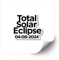 Thumbnail for Total Solar Eclipse 2024 Sticker | Minimalist Astronomy Event Date Vinyl Decal