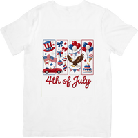 Thumbnail for 4th Of July Collage T-Shirt | Patriotic American Independence Day Graphic Tee | July 4th Gift