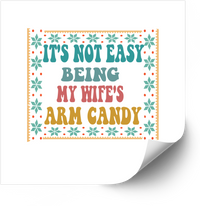 Thumbnail for Arm Candy Funny Husband Sticker | Retro Boho Wife Quote Vinyl Decal