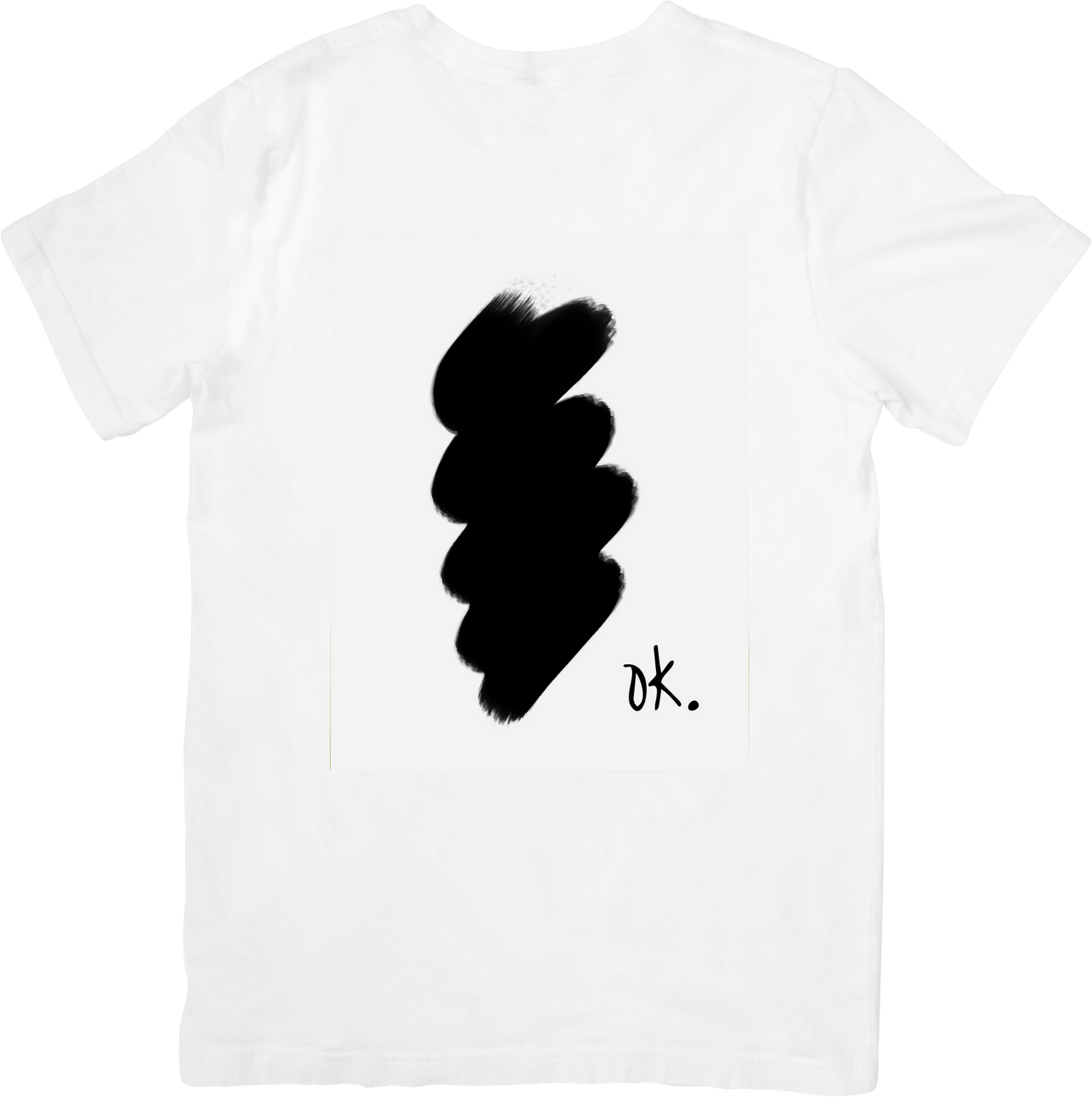 Ok Brushstroke T-Shirt | Minimalist Abstract Art Graphic Tee
