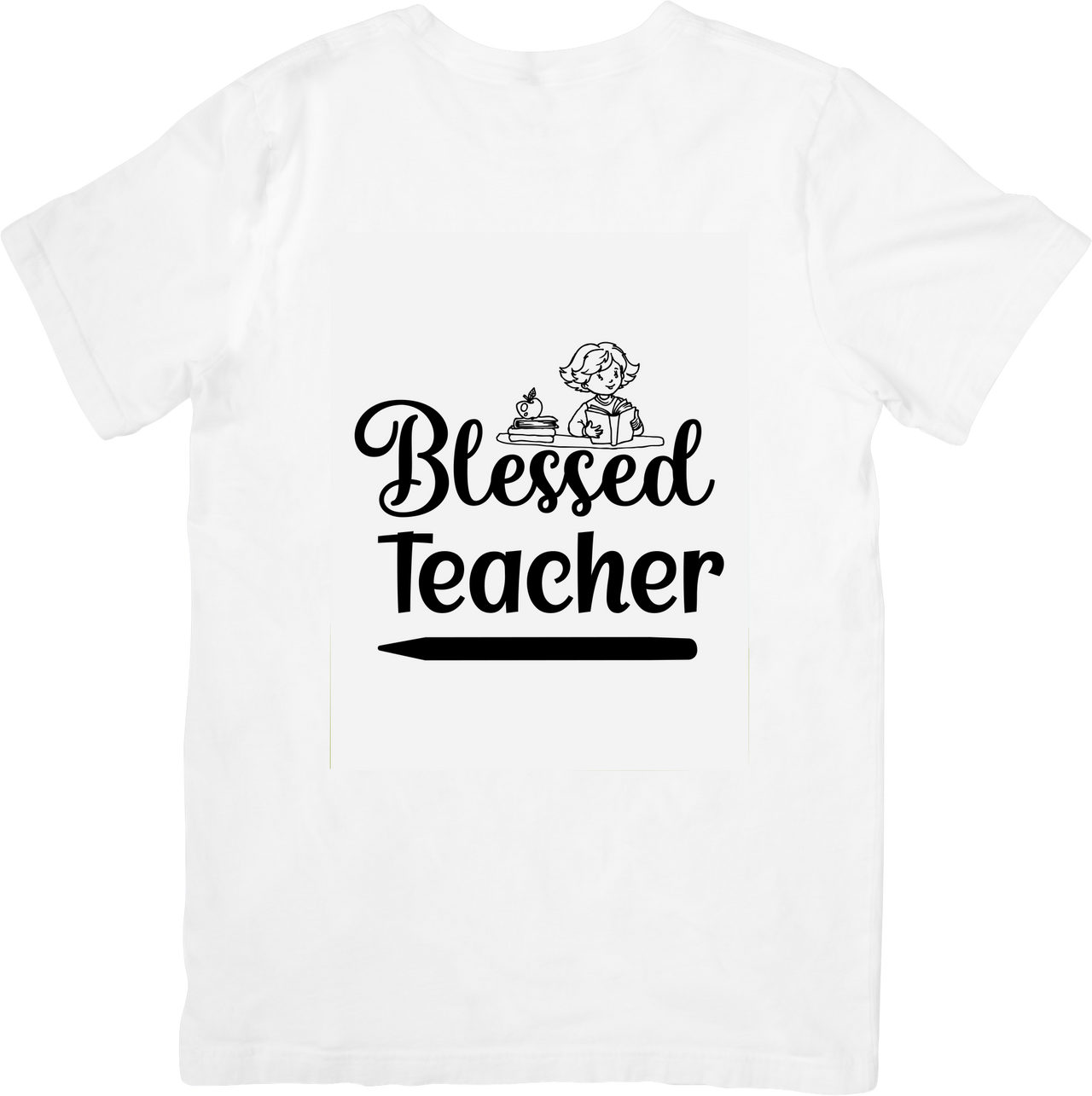 Blessed Teacher T-Shirt | Christian Minimalist Educator Graphic Tee | Teacher Appreciation Gift