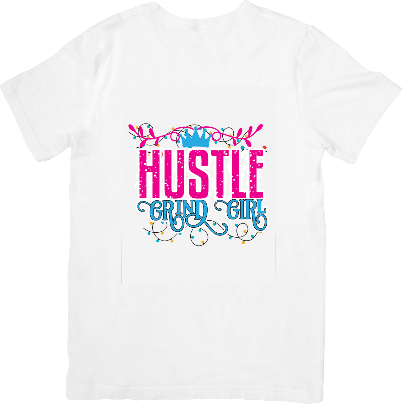 Hustle Grind Girl T-Shirt | Y2K Motivational Boss Babe Graphic Tee | Entrepreneur Woman Gift