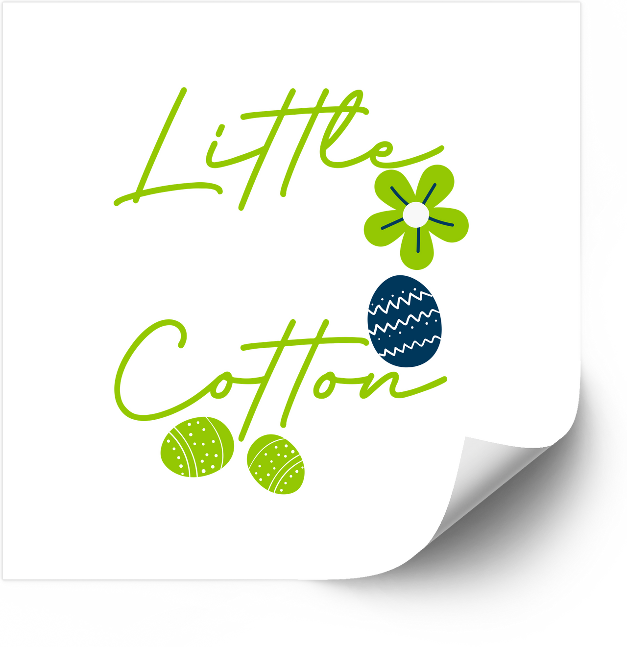 Little Cotton Easter Egg Sticker | Boho Floral Easter Holiday Vinyl Decal